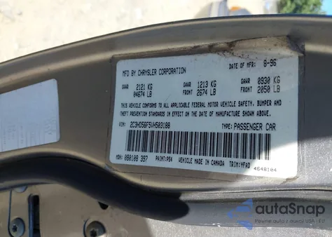 1997 Chrysler Concorde Lx из США, поврежденный, VIN 2C3HD56F5VH503188